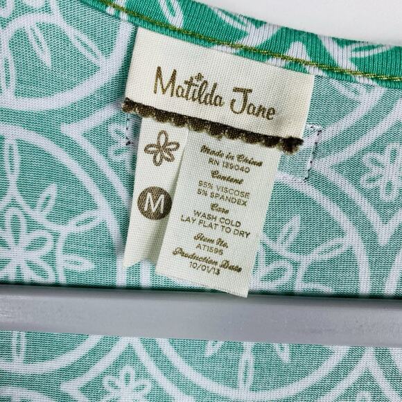 Matilda Jane Size Medium It's A Wonderful Parade Sprees Whippy Top Green - Picture 4 of 4